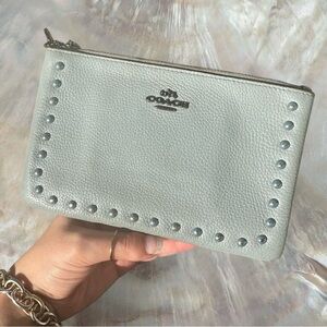 Coach Wristlet/Pouch With Lacquer Rivets
